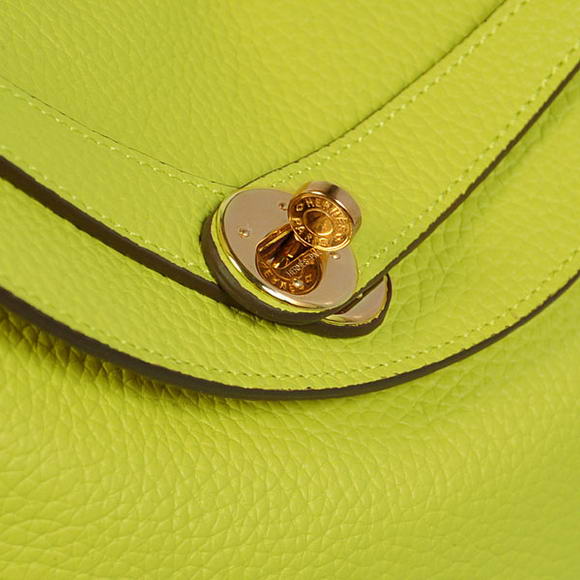 High Quality Replica Hermes Lindy 30CM Havanne Handbags 1057 Lemon Leather Golden Hardware